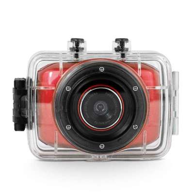 BAKMK芭卡玛卡时尚迷你相机 720P高清数码摄像机 防水录像机 户外运动相机DV5S 红色