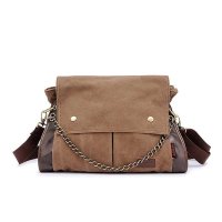 BAKMK芭卡玛卡K系列帆布包帆布女包 纯棉帆布单肩包 斜挎包 休闲包 手提包FJ28 淑女咖啡色