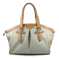 PaulOne宝德龙路易系列牛皮配皮手提单肩包B1156 杏色