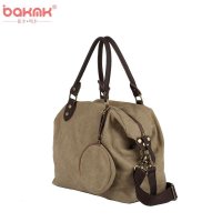 BAKMK芭卡玛卡 新款帆布包包韩版潮女包单肩包斜挎包女式包多功能休闲大包手提包1034
