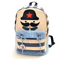 BAKMK芭卡玛卡 韩版女式帆布包包学院风时尚书包双肩包背包运动包8318