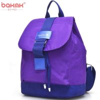 BAKMK芭卡玛卡 韩版时尚防水尼龙布包包休闲女式撞色双肩包学院风书包2068