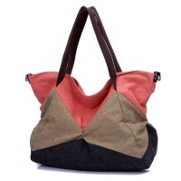 BAKMK芭卡玛卡 新款女士单肩包韩版时尚拼色帆布包女包803