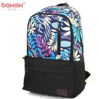 BAKMK芭卡玛卡 韩版男女同款双肩包书包时尚帆布背包情侣包旅行包812