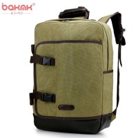 BAKMK芭卡玛卡韩版复古帆布包包学院风男士双肩包休闲时尚背包电脑包书包418