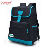BAKMK芭卡玛卡韩版大容量女士双肩包休闲时尚拼色背包学院风书包电脑包8819