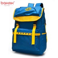 BAKMK芭卡玛卡韩版大容量女款双肩包休闲时尚拼色背包学院风书包电脑包8855