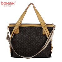 芭卡玛卡BAKMK 韩版新款女式单肩包学院风鱼骨纹手提包时尚斜挎包cj218