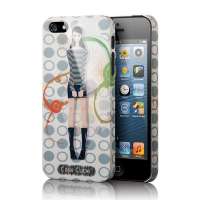 果立方(casecube)花样年华适用iPhone5/5s手机保护套手机壳苹果5保护壳外壳 灰条纹衫女孩