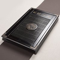 郑品 特价茶具茶盘整块黑檀木柏木 紫砂茶具套装整套电炉四合一