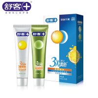 Saky/舒客 舒克牙膏 持久清新65g*2支（果萃清新） 防蛀口臭 早晚呵护清新口气