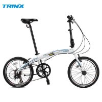 trinx千里达自行车DA2007铝合金折叠车喜玛诺7速培林中轴建大轮胎