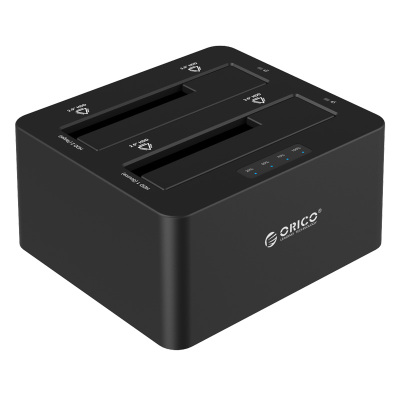 Orico/奥睿科 2.5/3.5寸双盘位USB3.0移动硬盘盒座 脱机拷贝笔记本硬盘座 6629US3-C