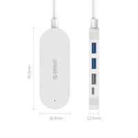 Orico/奥睿科 HC1 Type-c转USB3.0分线器苹果macbookHUB扩展usb-c转换器 白色