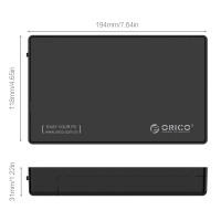 Orico/奥睿科 3588C3 Type-c硬盘盒2.5寸3.5寸台式机USB3.0移动硬盘盒子