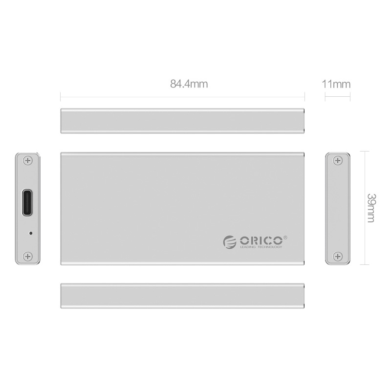 Orico/奥睿科 MSA-UC3 Msata固态SSD硬盘盒笔记本SATA3移动硬盘盒usb3.1