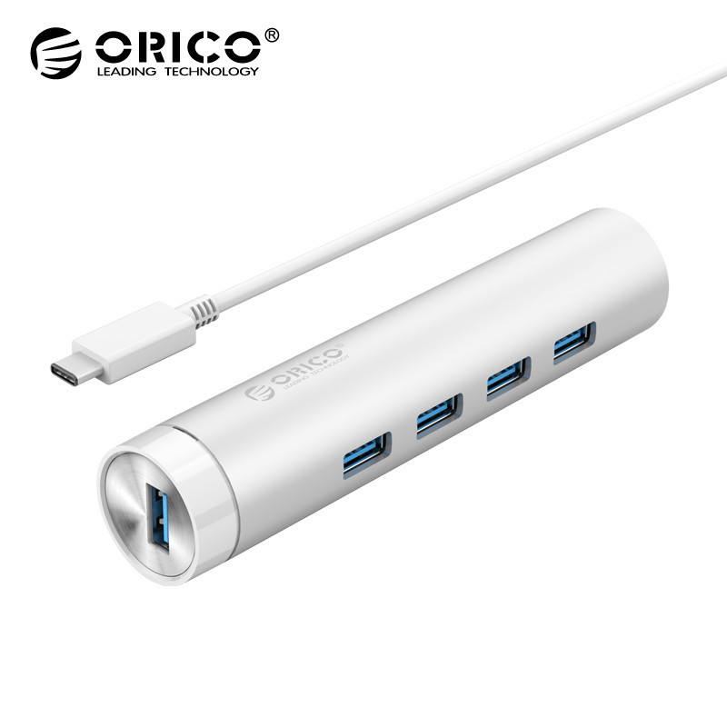 Orico/奥睿科 macbook分线器Type-c扩展USB3.0高速hub转RJ45千兆以太网口 七口USB3.0