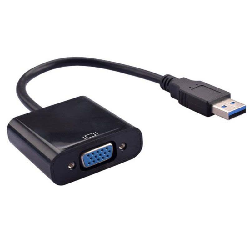 STW USB 3.0转VGA转换器 外置显卡usb3.0 to vga高清转换线 连接线 黑色图片
