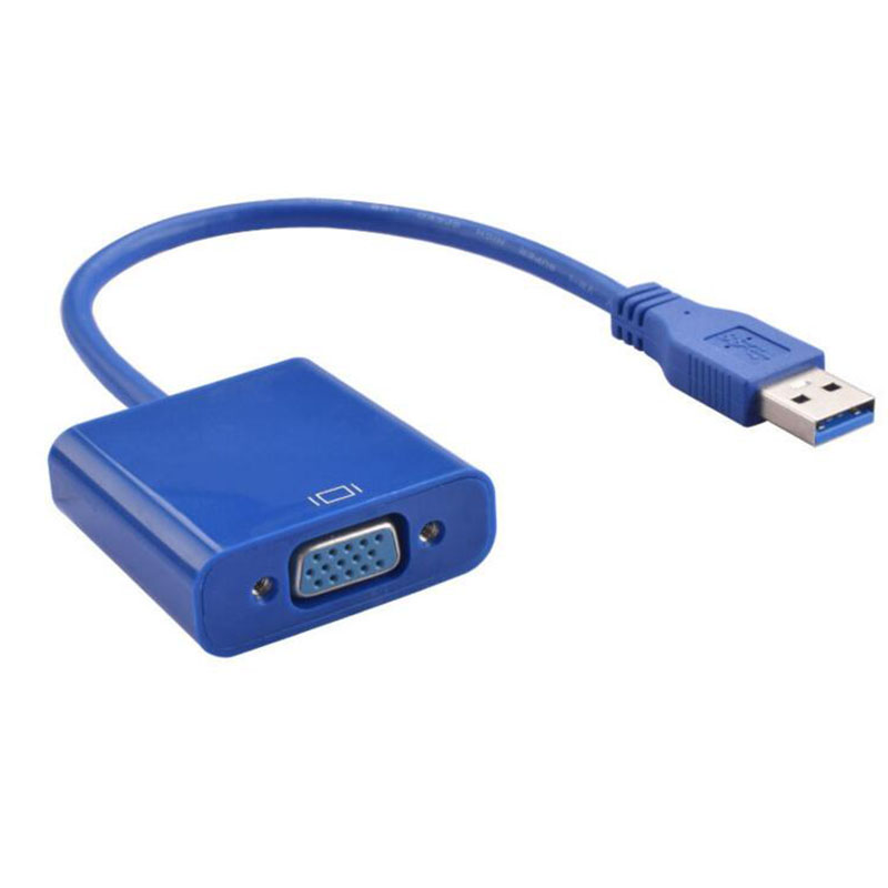 STW USB 3.0转VGA转换器 外置显卡usb3.0 to vga高清转换线 连接线 黑色