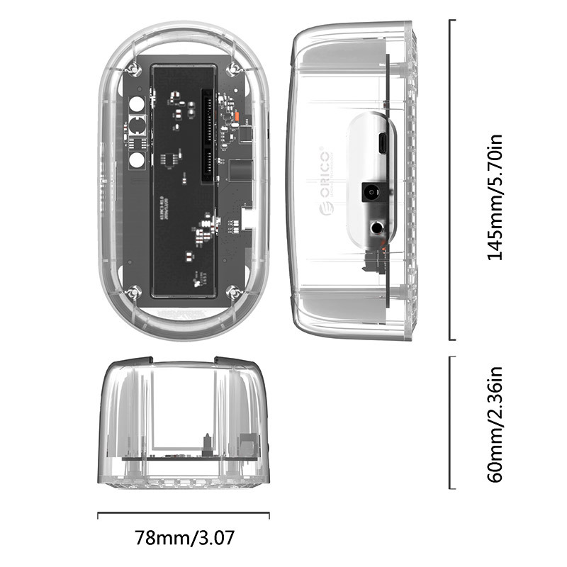 ORICO Type-C移动硬盘盒子3.5寸2.5英寸通用usb3.1移动硬盘盒底座 6139C3