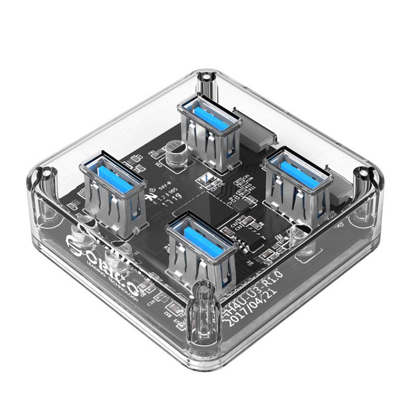 Orico/奥睿科 usb扩展器3.0透明外壳 hub集线器多接口分线器 多用转换器多头多孔转接头电脑分接器外接一拖四图片