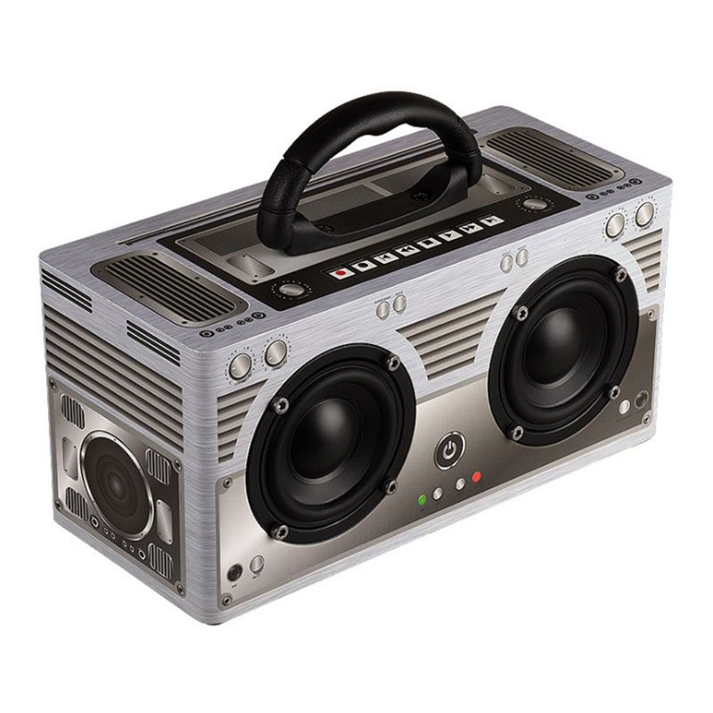 stw w9复古木质蓝牙音箱 手提多功能音响 重低音便携式低音炮 插卡