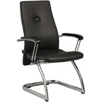 好环境家具会议椅电脑椅家用弓形椅会议椅办公椅椅子转椅高背黑色会客椅班前椅接待椅主管椅