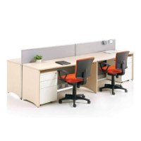 好环境家具简约四人位屏风办公桌组合桌隔断电脑桌现代办公桌职员桌员工4人卡位不含椅子