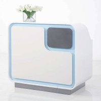 好环境家具 伊丽莎白前台 简约现代高档公司前台 接待台 询咨台烤漆前台白色收银台