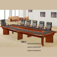 好环境家具实木会议桌 会议室 会客桌 时尚 简约培训桌 实木皮会议台3.8米