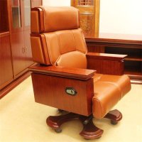 好环境家具直销真皮实木扶手老板椅 总裁椅 豪华大气大班椅 可升降滑动人体功能学办公椅
