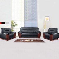 好环境家具现代中式办公沙发五人位沙发 高档商务沙发 接待室沙发3+1+1
