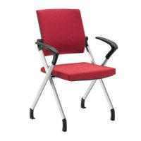 好环境家具办公折叠椅 网布透气培训椅带轮子移动会客椅 会议椅 办公洽谈椅