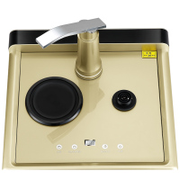 澳柯玛（AUCMA）茶吧机YR5A-S01 专业食品用材质 多功能触屏 真沸腾 1.1L 金色 烧水壶柜式立式饮水机