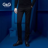 G&G 冬季休闲裤男加绒加厚男士裤子秋冬修身西裤小脚裤冬裤男裤