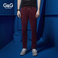 G&G 春季休闲裤男直筒小脚运动裤宽松休闲韩版弹力男裤子青年薄