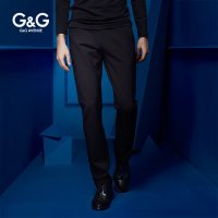 G&G 2015秋季新品弹力修身休闲裤男小脚修身直筒运动针织男裤