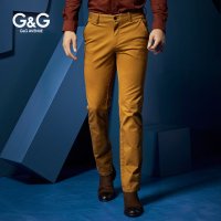 G&G 2015春季新款下装 男士休闲裤 男直筒修身休闲长裤 男裤子潮