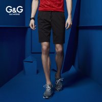G＆G 男士短裤修身青年五分裤沙滩裤韩版松紧夏天男裤休闲裤薄款