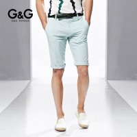 G&G男装 休闲直条个性短裤 条子短裤时尚男裤子夏季五分短裤个性男裤子5分裤