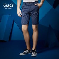 G&G男装 2015夏季时尚印花中短裤男修身直筒潮男休闲五分裤马裤