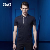 G&G 夏季POLO衫短袖男翻领撞色打底衫修身韩版休闲半袖体恤青年