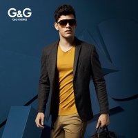 G&G 春款 男外套修身版小西装 男西装便西男 时尚男装韩版单西