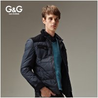 G&G男装 断码秋冬领休闲款羽绒服男正品保暖 男士羽绒服短款男