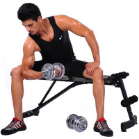 多德士专业级哑铃凳 仰卧板仰卧起坐健腹肌板 家用运动健身器材多功能折叠小飞鸟卧推健身椅
