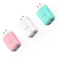 羽博 iphone5s手机通用充电器多口四USB输出2A快充充电头 白色