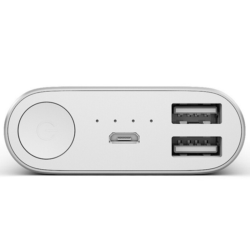 小米(MI) 16000毫安 大容量双USB输出 铝合金外壳 移动电源(银色)