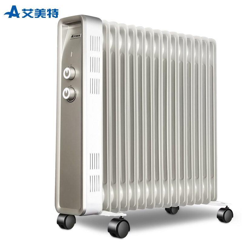 (Airmate)艾美特油汀HU1522-W取暖器家用节能省电电暖气15片电暖器智能温控不支持遥控3000W