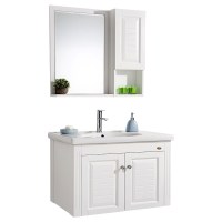 ARROW 箭牌卫浴家具纯白橡胶木 挂墙式 欧式实木浴室柜组合AE2502