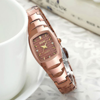 多姆（DOM）女士手表女 韩版潮流时尚经典商务钨钢手表 防水石英表女士手表